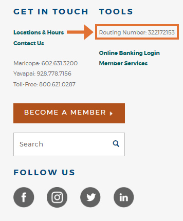 family horizon credit union routing number